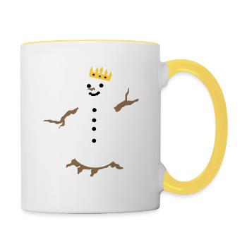 King of Snowmen - Contrasting Mug - white/yellow - Right