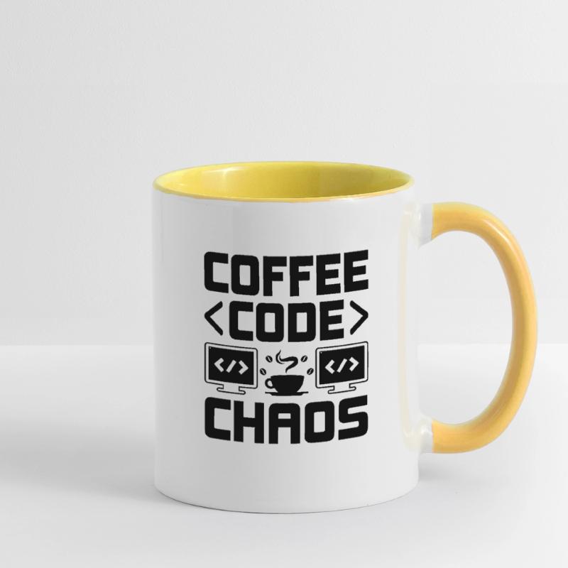 Café Codage Programmeur Codeur Développeur Nerd Coff Mug contrasté