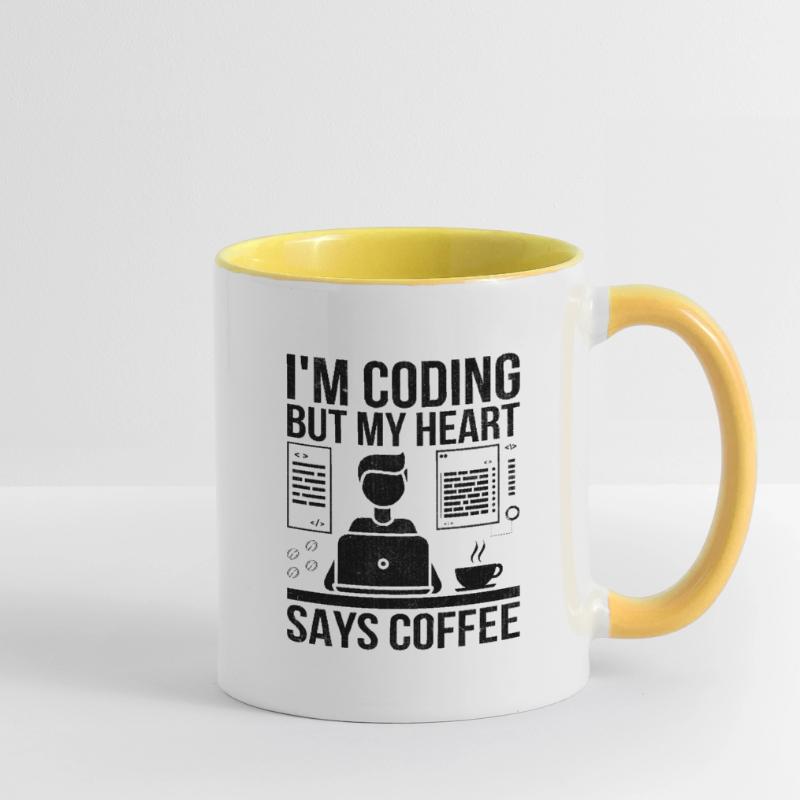Café Codage Programmeur Codeur Développeur Nerd Coff Mug contrasté