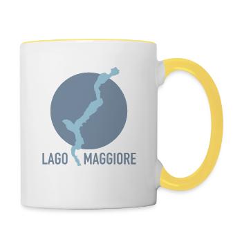 LAGO MAGGIORE - Italy / Switzerland - Contrasting Mug - white/yellow - Right