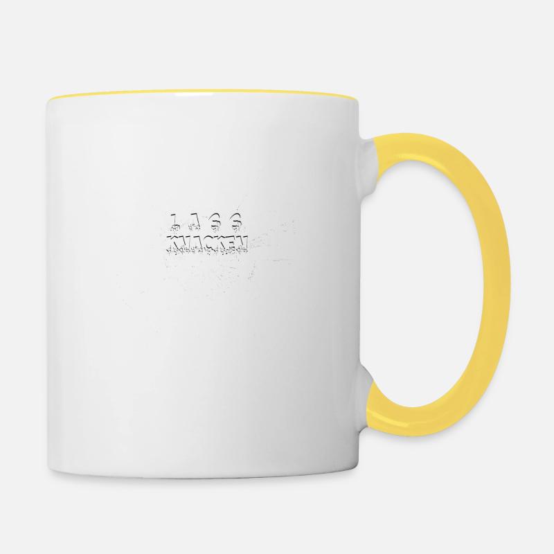 Laisser craquer 2 - Mug contrasté - blanc/jaune