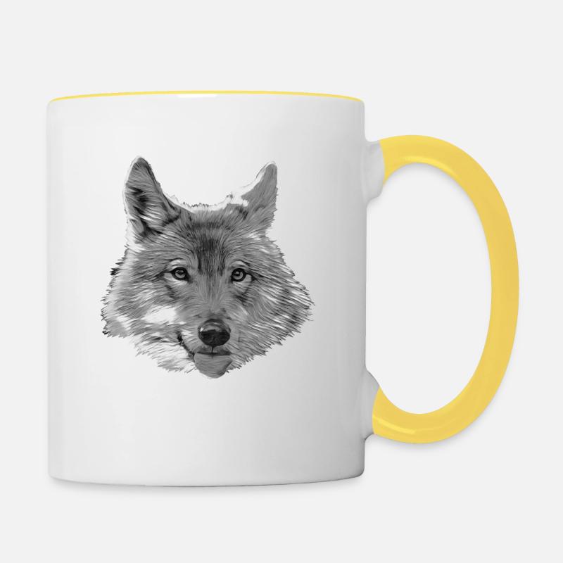 GAIA Langue SW - Mug contrasté - blanc/jaune