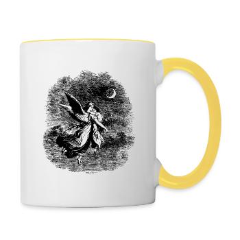 Ange gardien - Mug contrasté - blanc/jaune - Droite