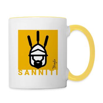 Platz Sanniti - Tasse zweifarbig - Weiß/Gelb - Rechts