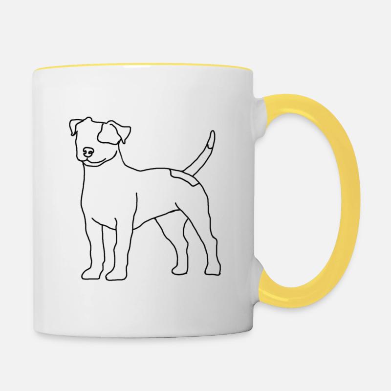 Nur ein Jack - Tasse zweifarbig - Weiß/Gelb