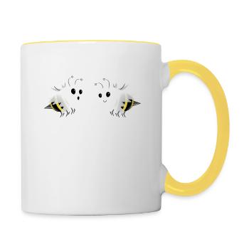 Boo bees - Contrasting Mug - white/yellow - Right