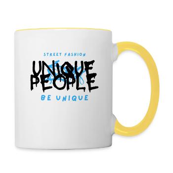 Unique graffiti - Contrasting Mug - white/yellow - Right