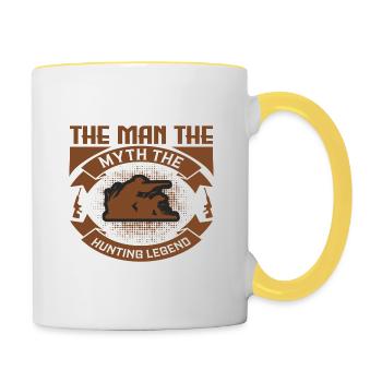 Dad The Man The Myth The Legend - Contrasting Mug - white/yellow - Right