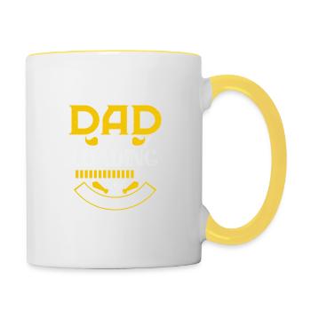 Dad Joke loading Be dad's shirt Gift idea - Contrasting Mug - white/yellow - Right