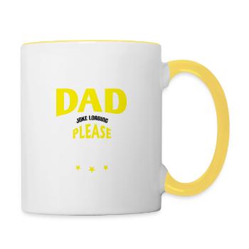 Dad Joke loading Be dad's shirt Gift idea - Contrasting Mug - white/yellow - Right