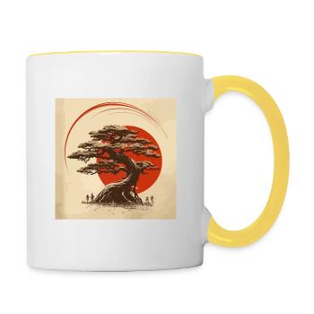 Bonsai Enso Japan - Contrasting Mug - white/yellow - Right