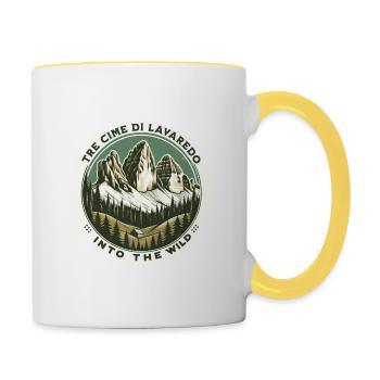Dolomites Tre Cime di Lavaredo - Into the Wild - Contrasting Mug - white/yellow - Right
