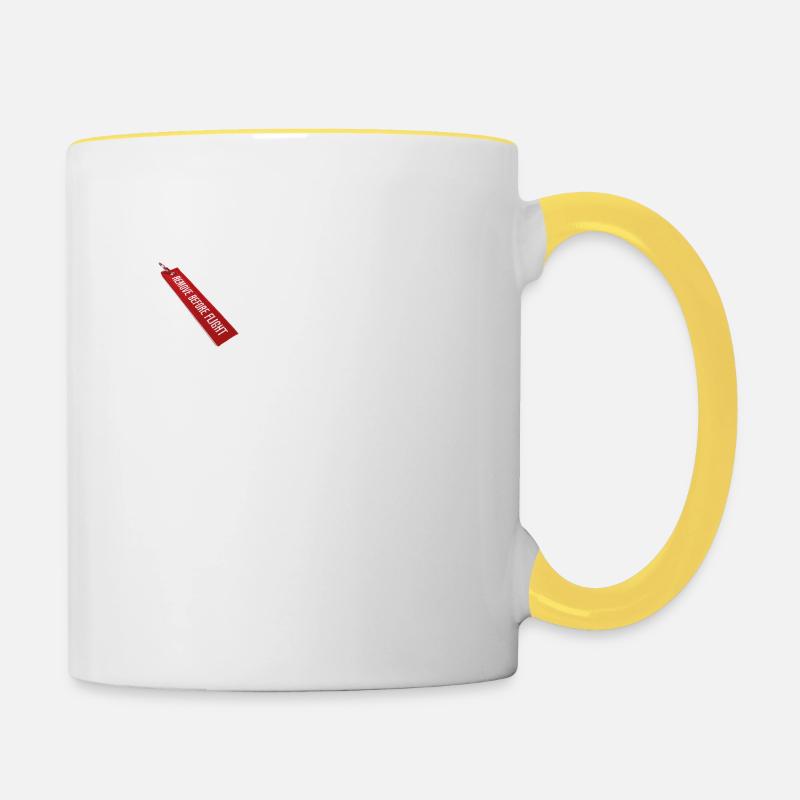 Remove Before Flight Aircraft - Contrasting Mug - white/yellow