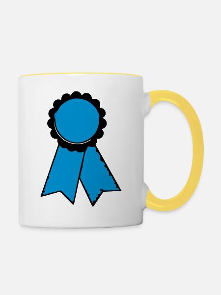 cockade - Tasse zweifarbig - Weiß/Gelb