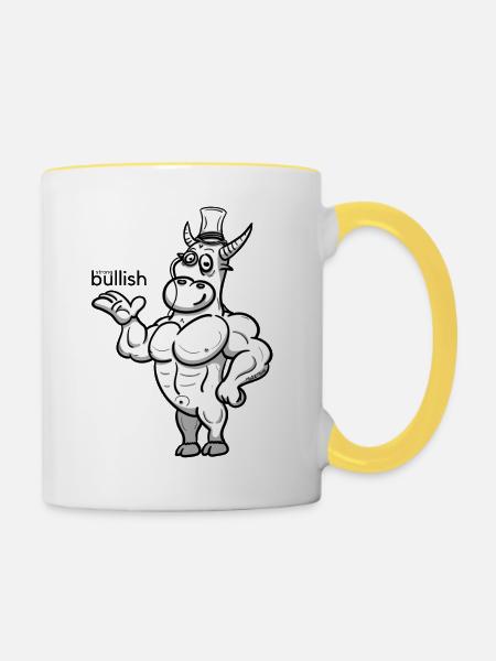 Strong Bullish - Tasse zweifarbig - Weiß/Gelb