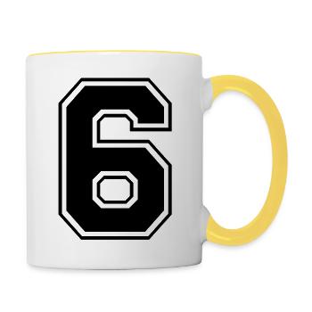 sechs - Contrasting Mug - white/yellow - Right