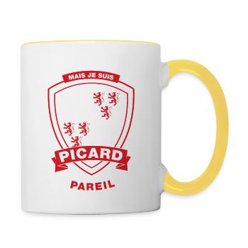Picard Parfait - Mug contrasté - blanc/jaune - Droite