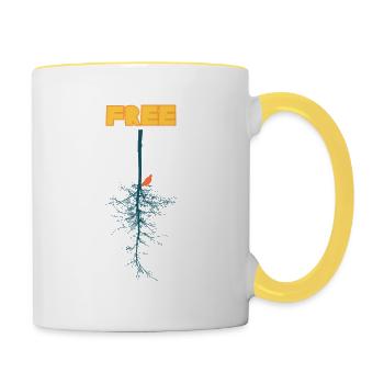 Free - Contrasting Mug - white/yellow - Right