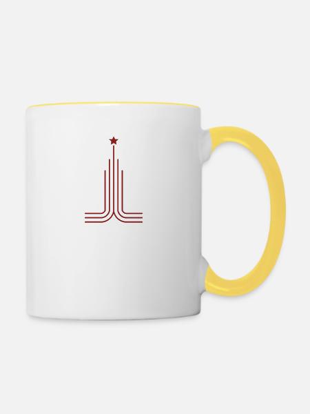 Serie 05 | Moskau - Tasse zweifarbig - Weiß/Gelb