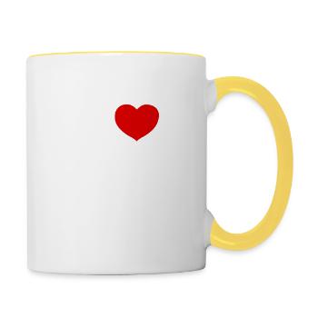 I love Yaoi (white) - Contrasting Mug - white/yellow - Right