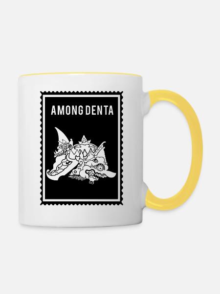 Among Denta- Wayang - Tasse zweifarbig - Weiß/Gelb