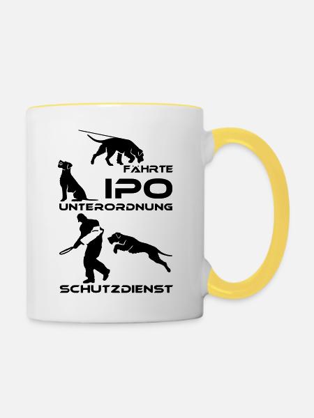 78 IPO (anciennement VPG) Schnauzer géant - Mug contrasté - blanc/jaune