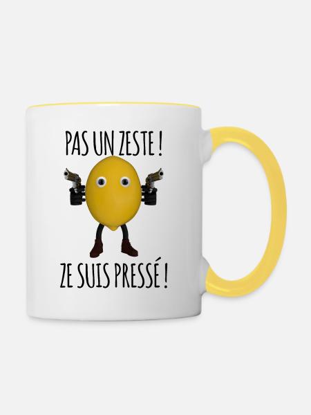 Keine Lust! - Tasse zweifarbig - Weiß/Gelb