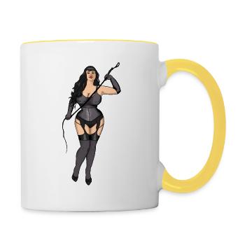 curvy domina - Tasse zweifarbig - Weiß/Gelb - Rechts