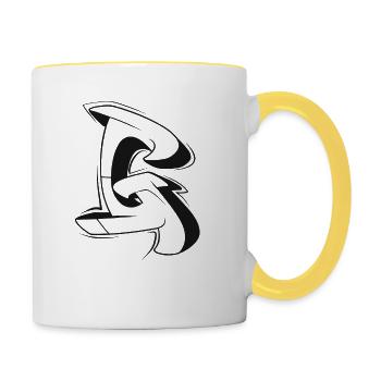 G - Tasse zweifarbig - Weiß/Gelb - Rechts
