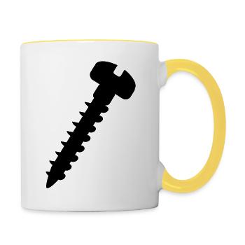 Screw - Contrasting Mug - white/yellow - Right