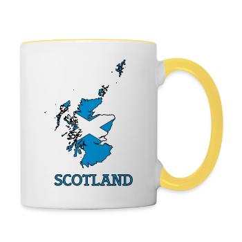 scotland - Mug contrasté - blanc/jaune - Droite