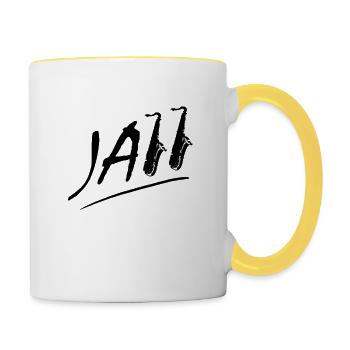 Jazz - Mug contrasté - blanc/jaune - Droite