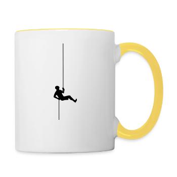Escalade - Mug contrasté - blanc/jaune - Droite