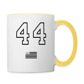 44 breizh bretagne - Mug contrasté - blanc/jaune - Droite