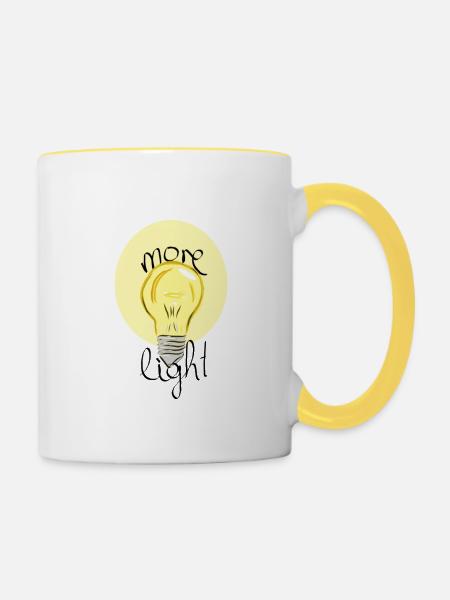 More Light - Tasse zweifarbig - Weiß/Gelb