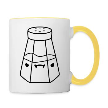 Design Boeser salt shaker - Contrasting Mug - white/yellow - Right