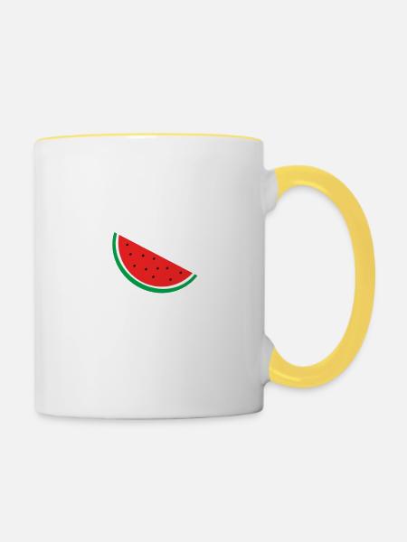 Watermelon - Tasse zweifarbig - Weiß/Gelb