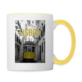Lisbon - Contrasting Mug - white/yellow - Right