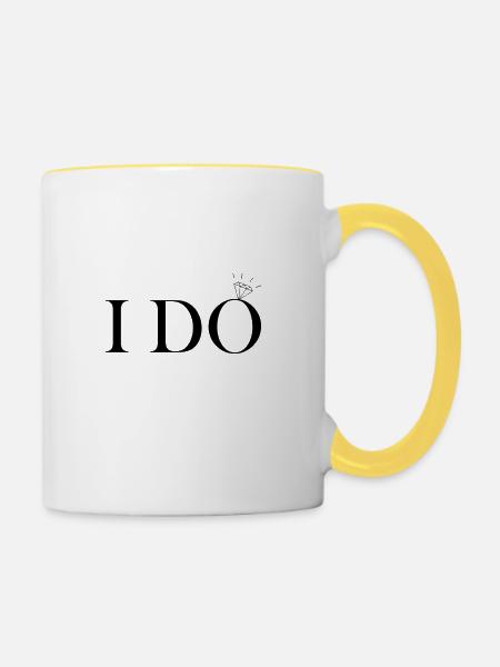 I-do - Tasse zweifarbig - Weiß/Gelb