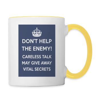 KEEP CALM ENEMY - Contrasting Mug - white/yellow - Right