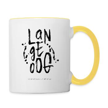 Langeoog typography - Contrasting Mug - white/yellow - Right