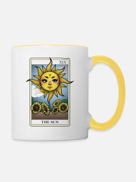 Der SUN-Tarot - Tasse zweifarbig - Weiß/Gelb