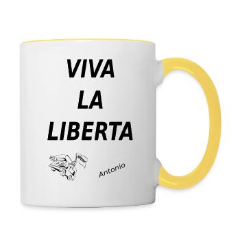 liberta - Mug contrasté - blanc/jaune - Droite