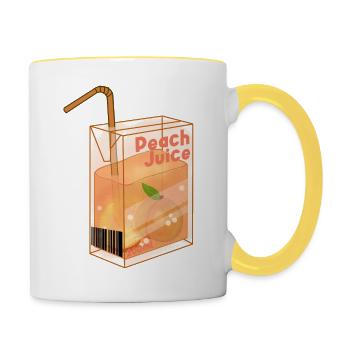 Fresh Peach Juice - Contrasting Mug - white/yellow - Right