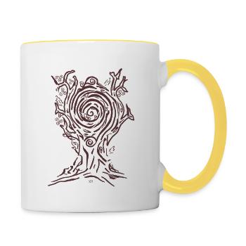 Circle Tree - Contrasting Mug - white/yellow - Right