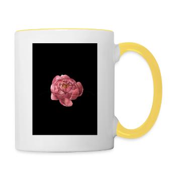 Flower Power Love - Tasse zweifarbig - Weiß/Gelb - Rechts
