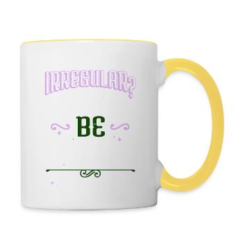 école écriture géniale déclaration cool écrire blog - Mug contrasté - blanc/jaune - Droite