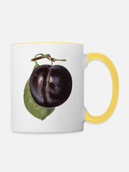 PLUM 3 - Tasse zweifarbig - Weiß/Gelb