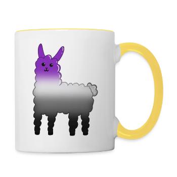 Llama Ace - Contrasting Mug - white/yellow - Right