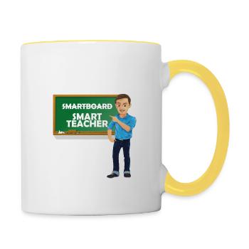 Smart Teacher (Lehrer) - Tasse zweifarbig - Weiß/Gelb - Rechts